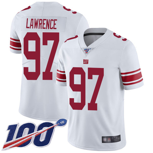 Men New York Giants #97 Dexter Lawrence White Vapor Untouchable Limited Player 100th Season Football NFL Jersey->new york giants->NFL Jersey